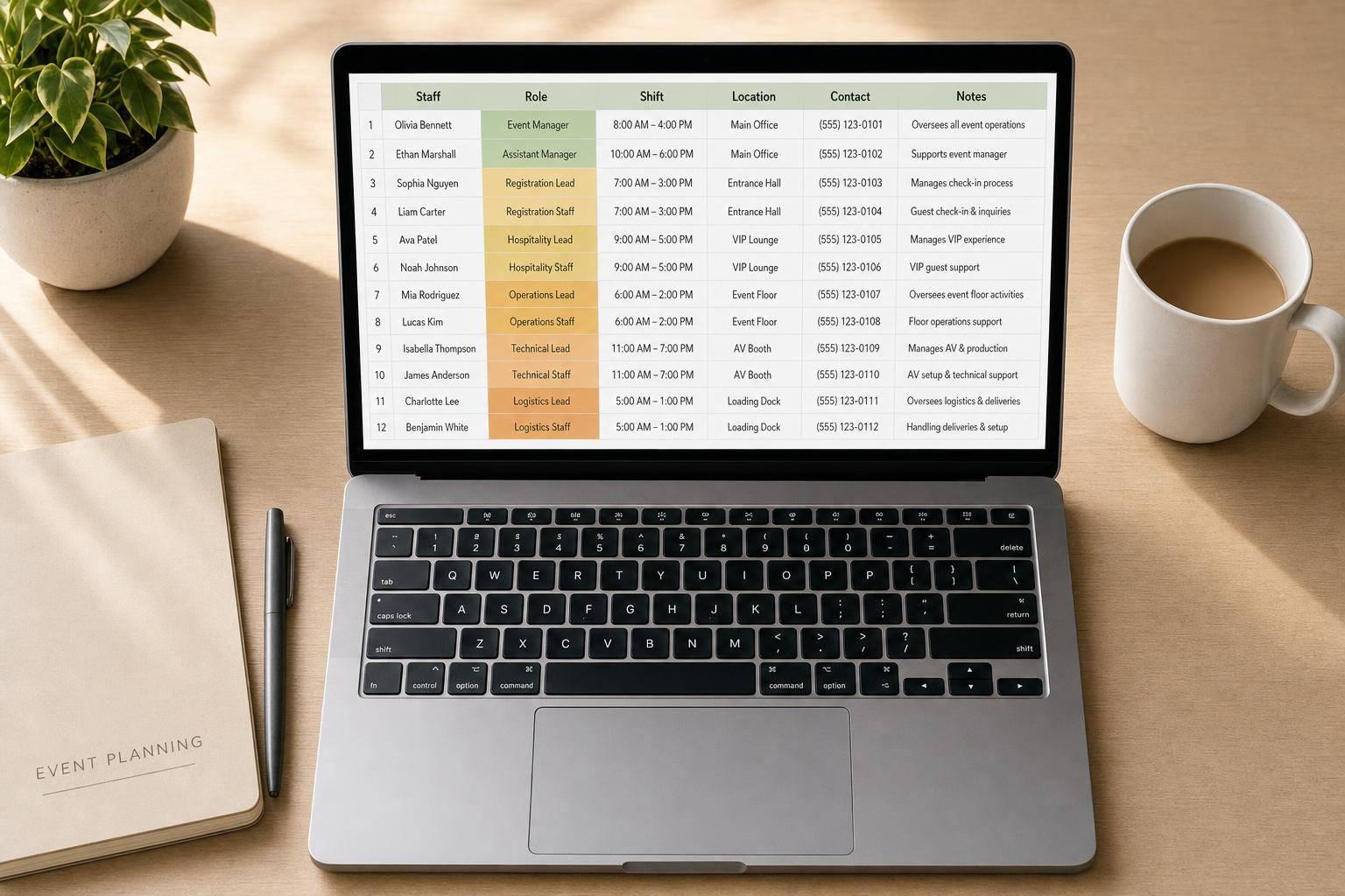 Event Staff Scheduling 
