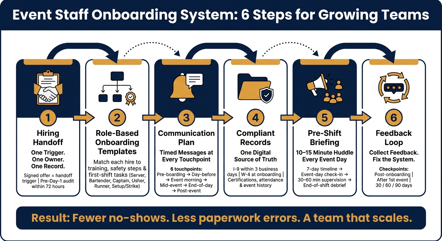 Event Staff Onboarding System: 6-Step Repeatable Process