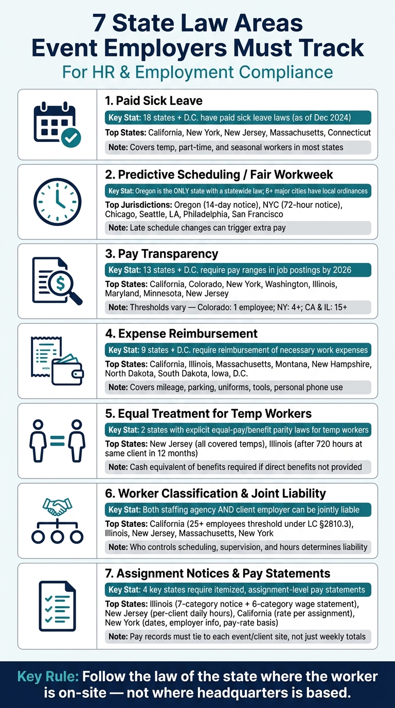 7 State Laws Event Employers Must Track (2024–2026)