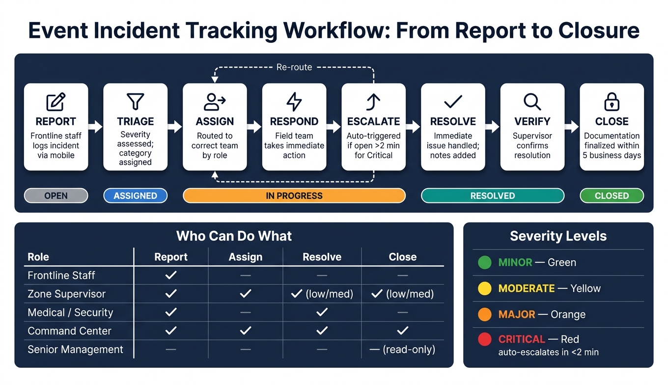Event Incident Tracking Workflow: From Report to Closure