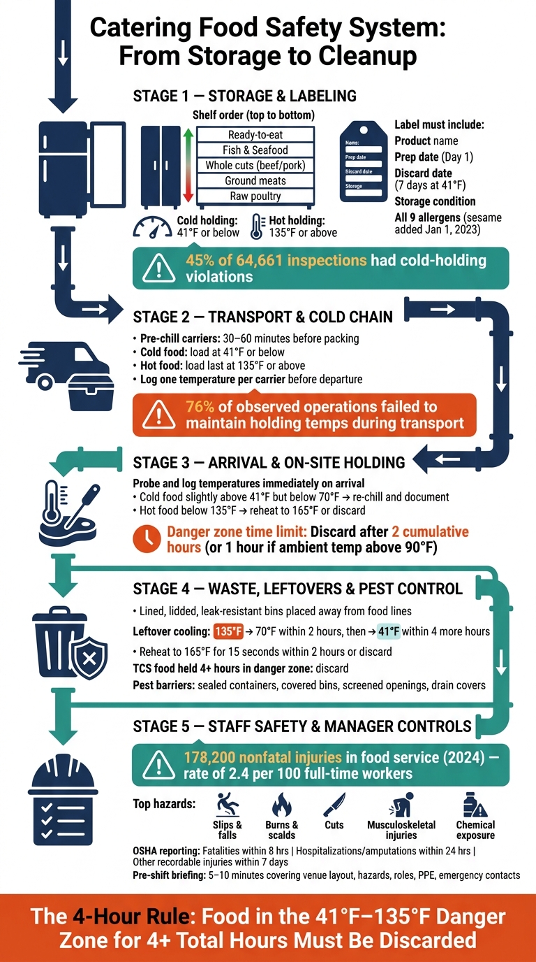 Catering Food Safety System: From Storage to Cleanup