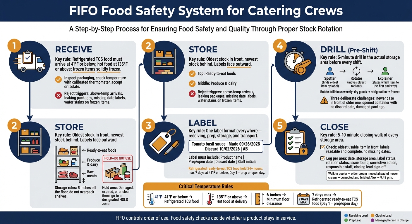 FIFO Food Safety System: 5-Step Process for Catering Crews