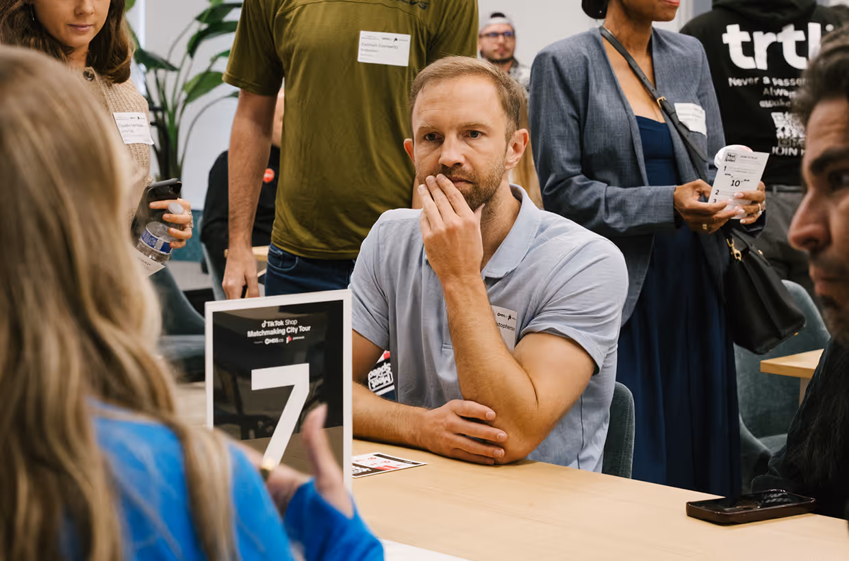 MDS TikTok founders connecting and sharing strategies at an in-person event