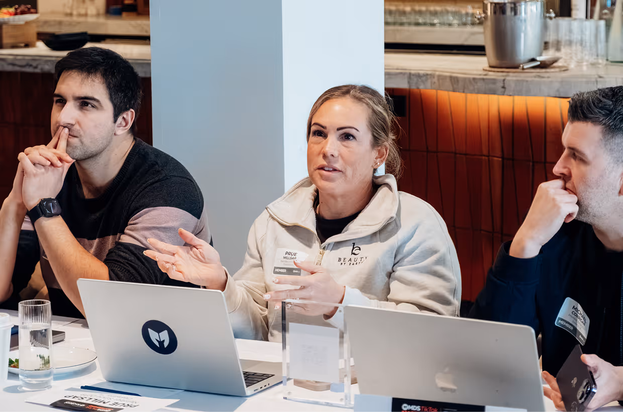 MDS community platform showing TikTok Shop founder conversations and resources