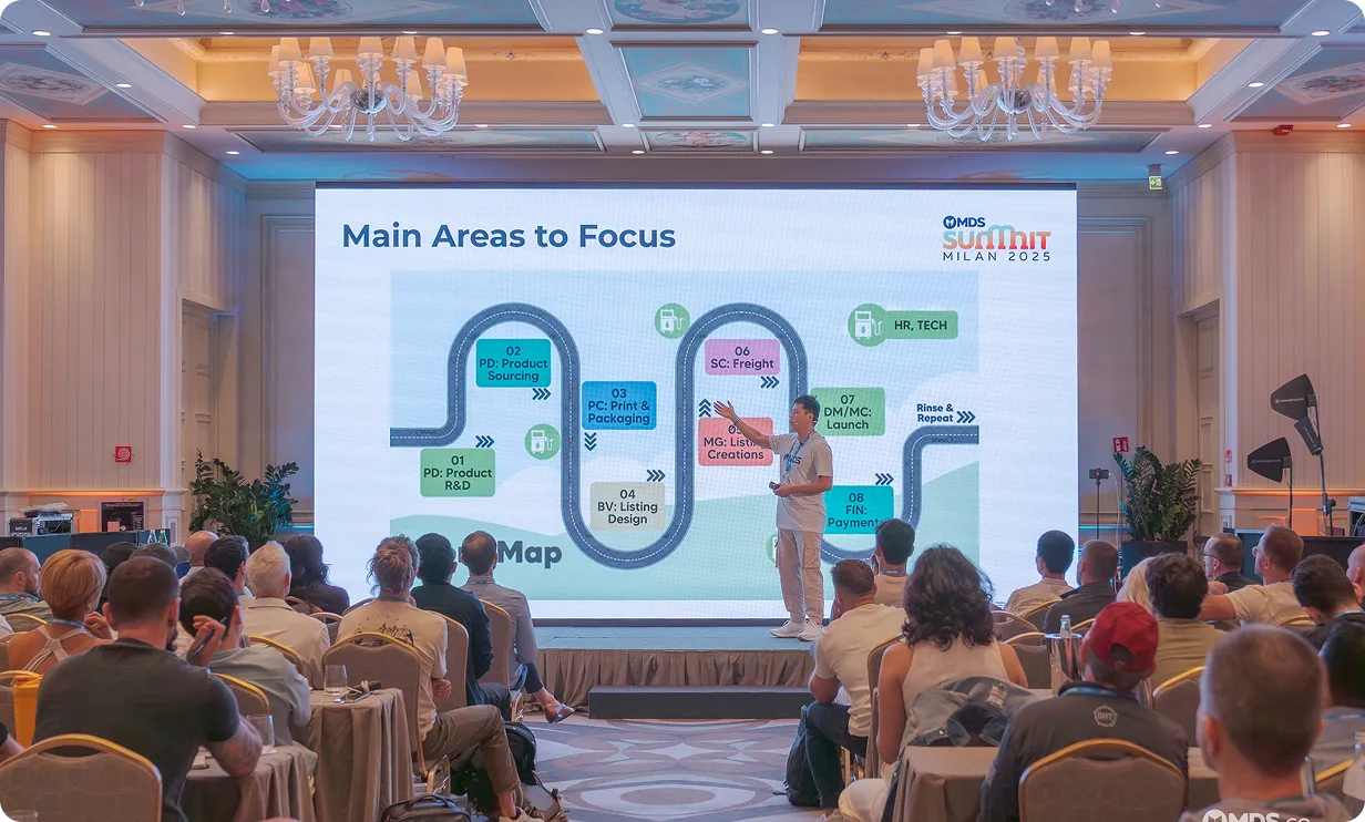 Speaker presenting a breakout session at MDS Summit