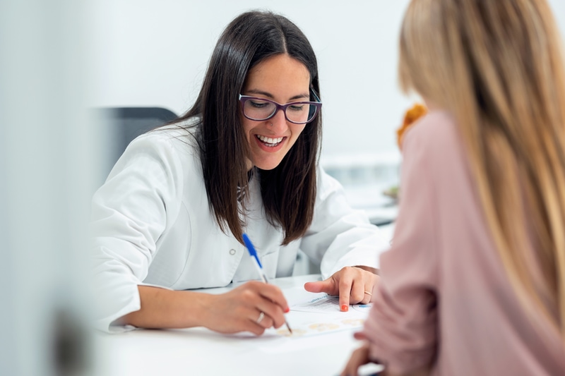 Doctor discussing with patient