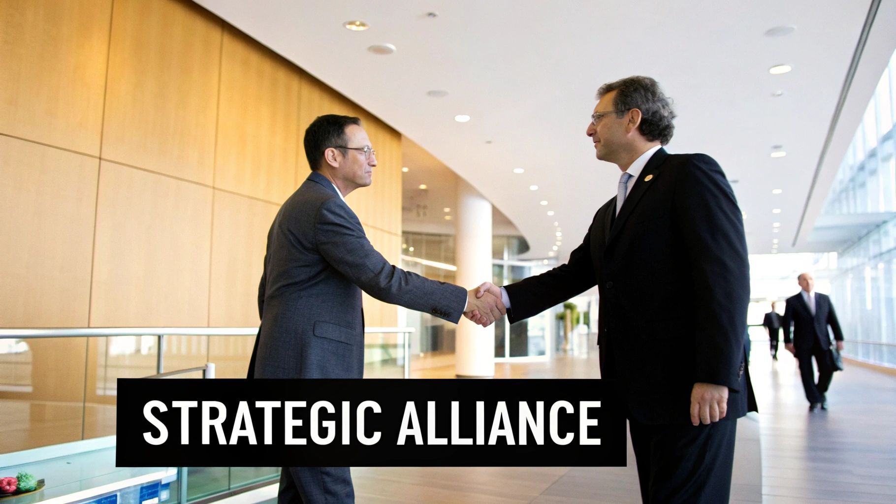 Infographic showing key elements of strategic partnerships