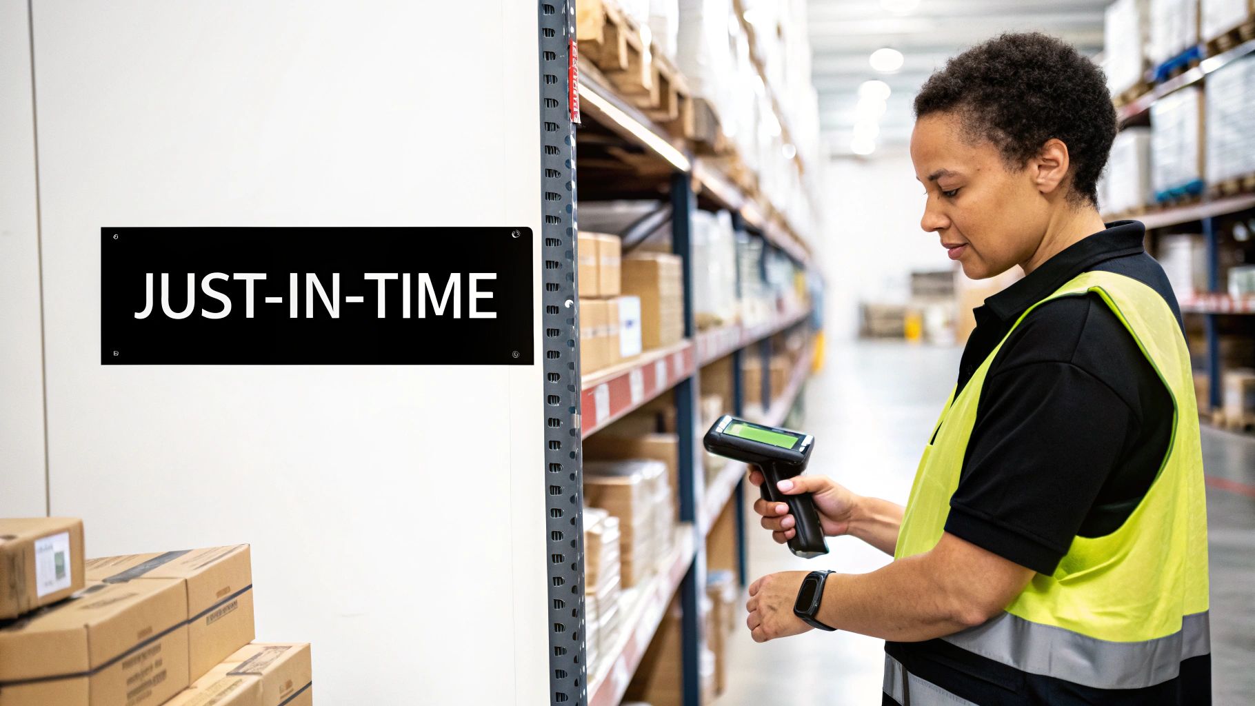 Infographic showing key data about Inventory Management and Just-in-Time Practices