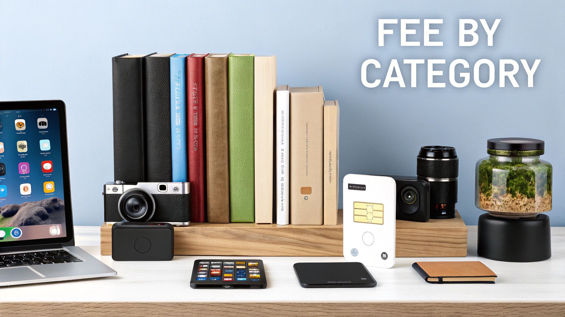 A person pointing to a screen displaying a table of data, symbolizing Amazon's category fee schedule.