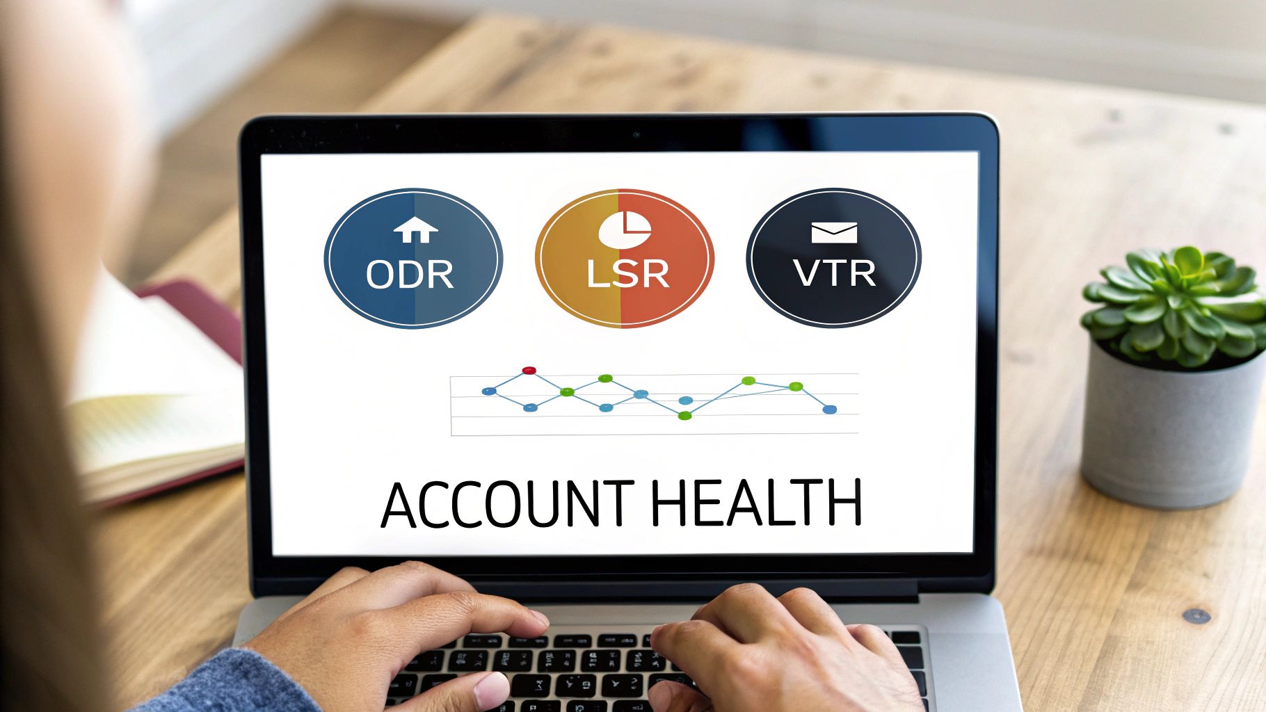 A person at a desk with a checklist, symbolizing the creation of standard operating procedures for an Amazon business.