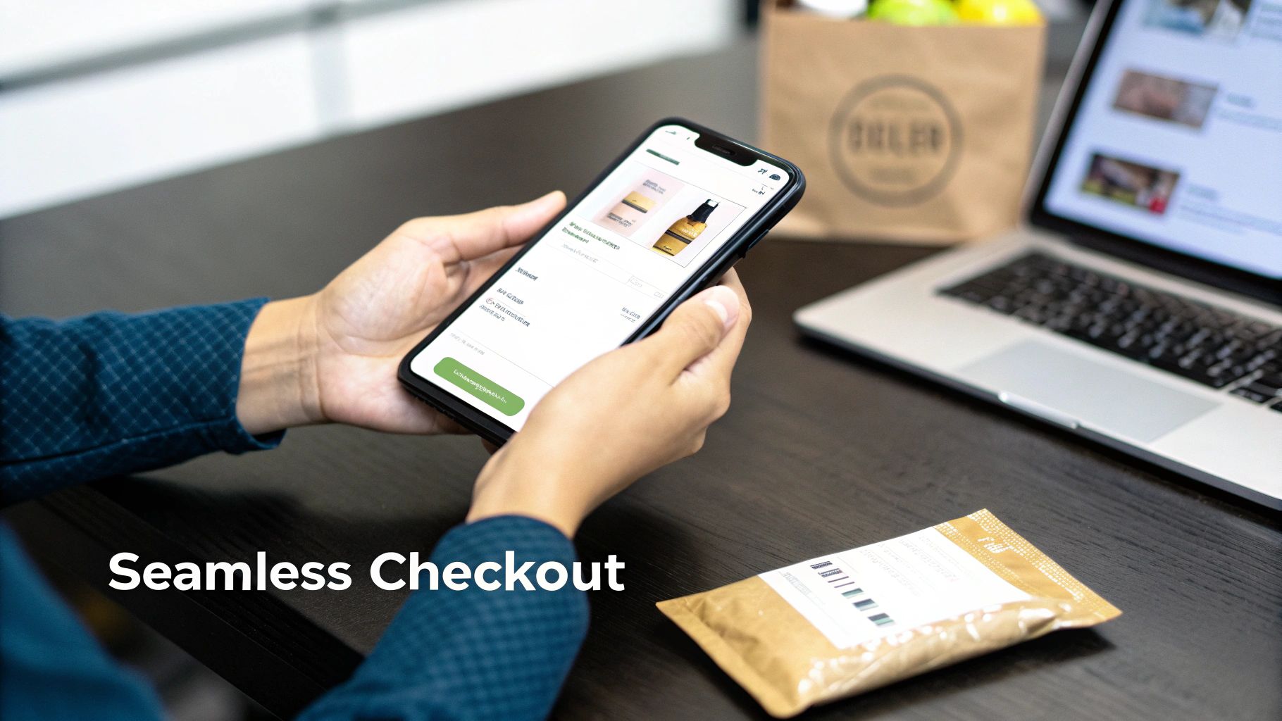 A person creating a content marketing plan on a whiteboard, surrounded by social media icons and charts.