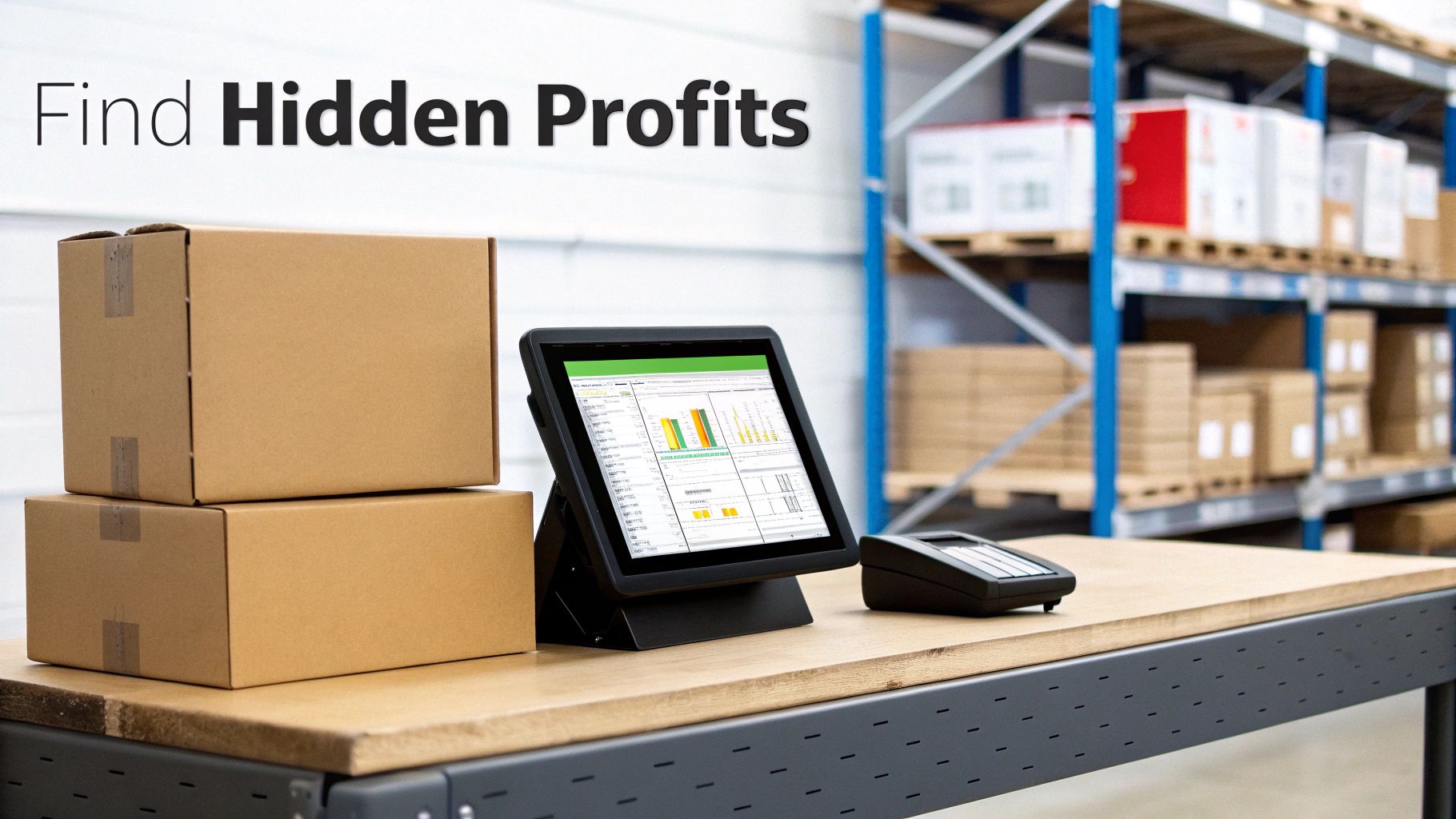 A magnifying glass hovering over a financial document, symbolizing the deep analysis required to find hidden profits in a P&L statement.