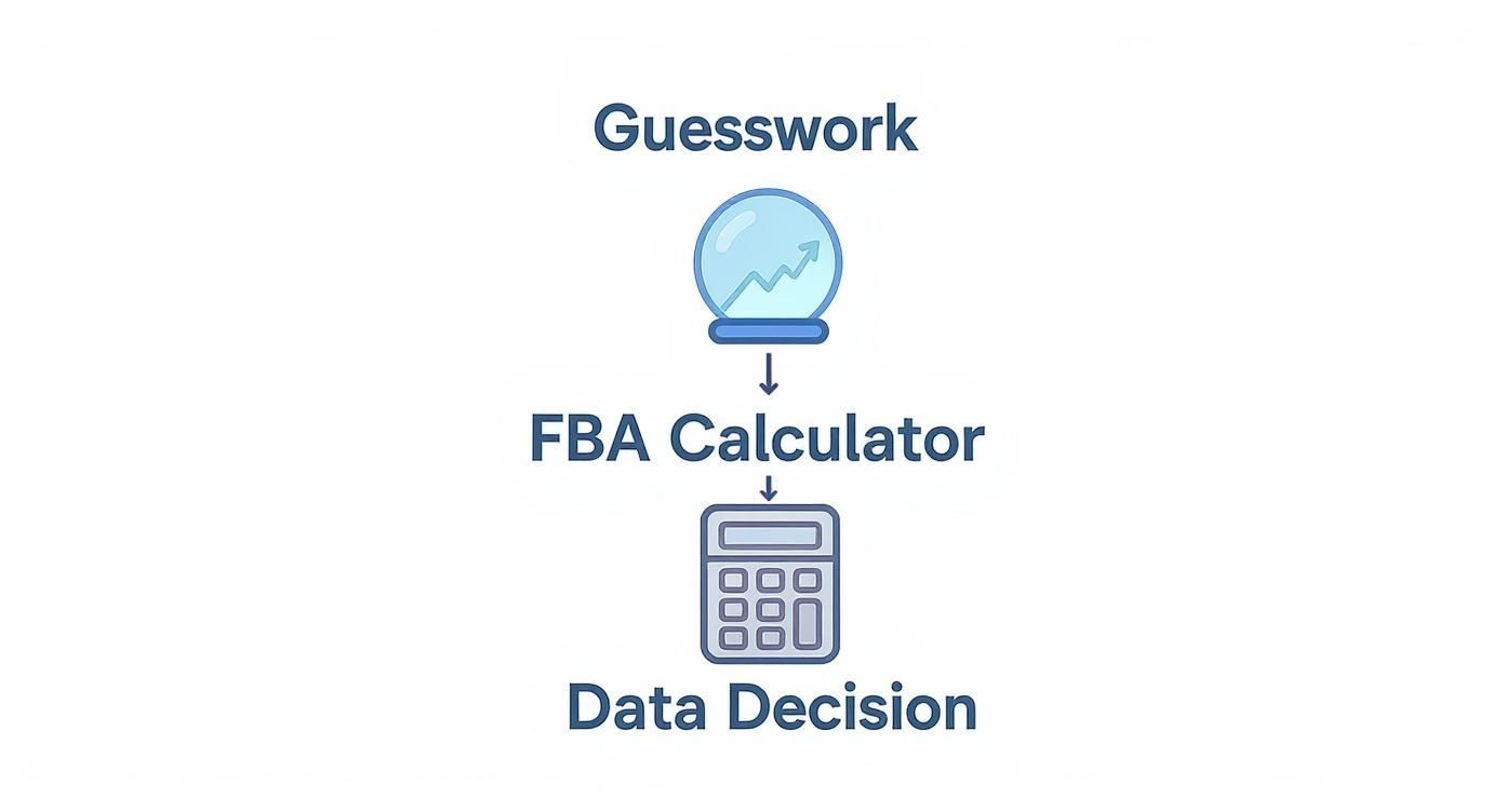 Infographic about amazon fba profit calculator