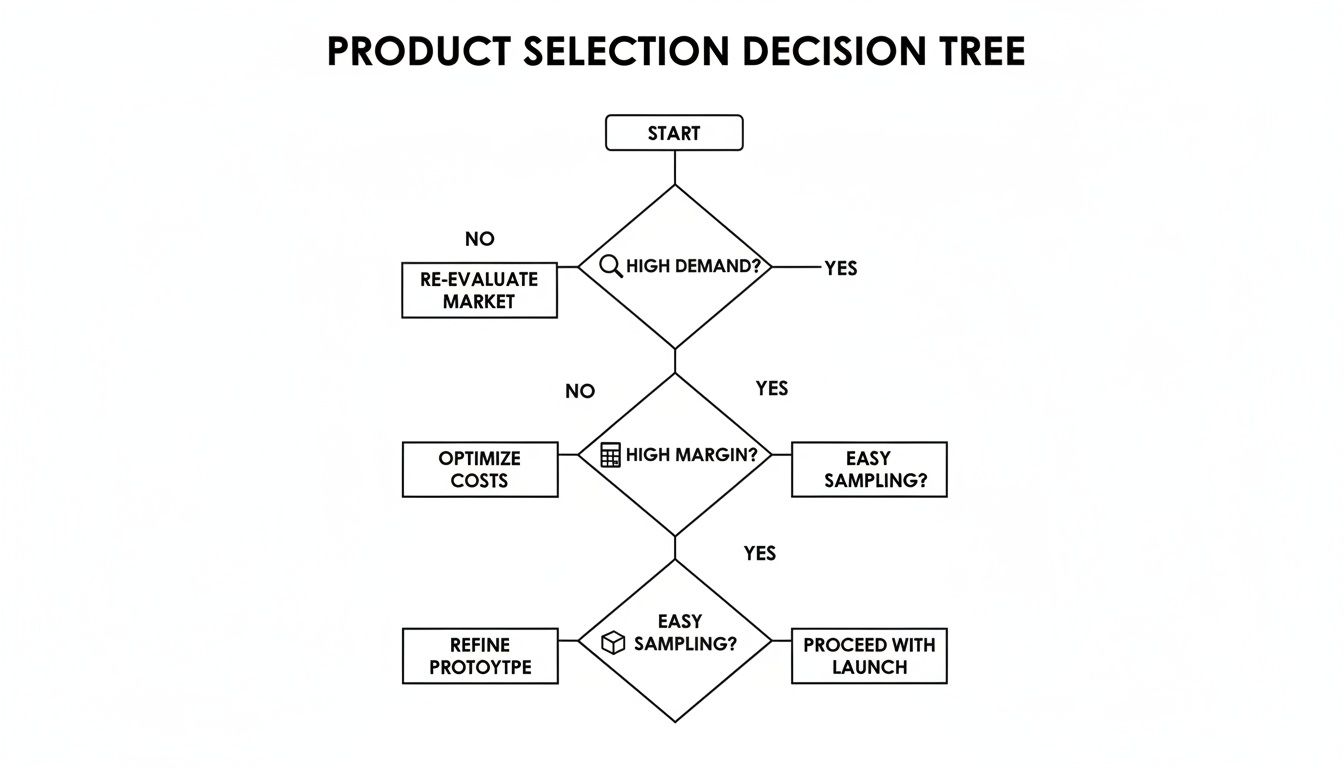 Infographic about how to choose products to sell on amazon