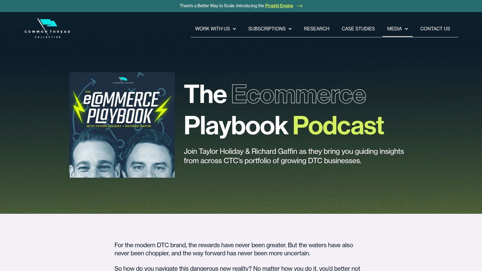 The Ecommerce Playbook (Common Thread Collective)
