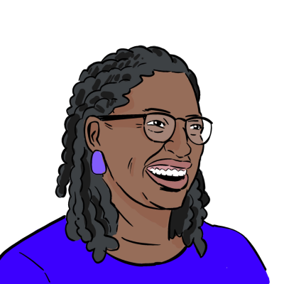 An illustration of Yvonne's profile