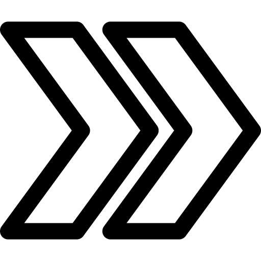 double arrows pointing right to represent a bullet point