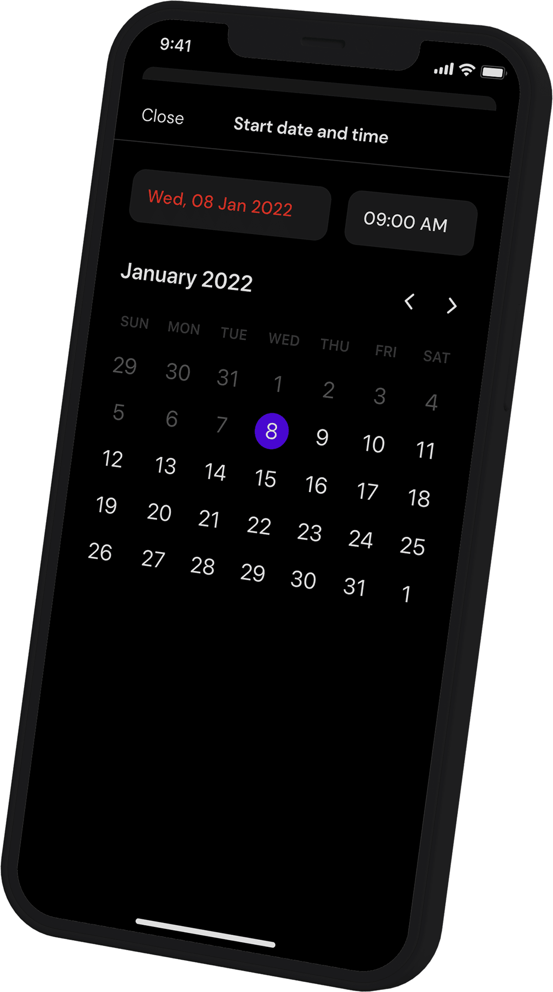 Fwego mobile app. Calendar Integration