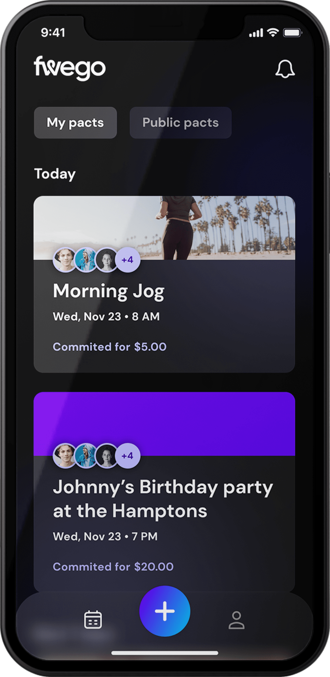 Fwego mobile app home screen