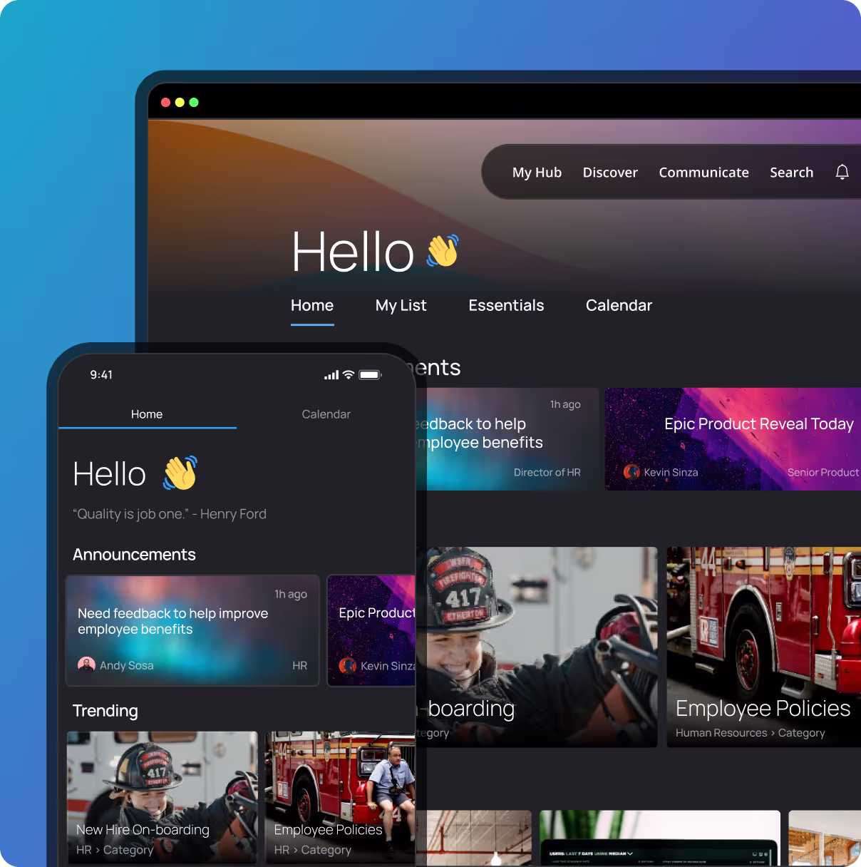 Employee Engagement platform in mobile and web app. Available for Fire Chiefs to take control of organizational climate.