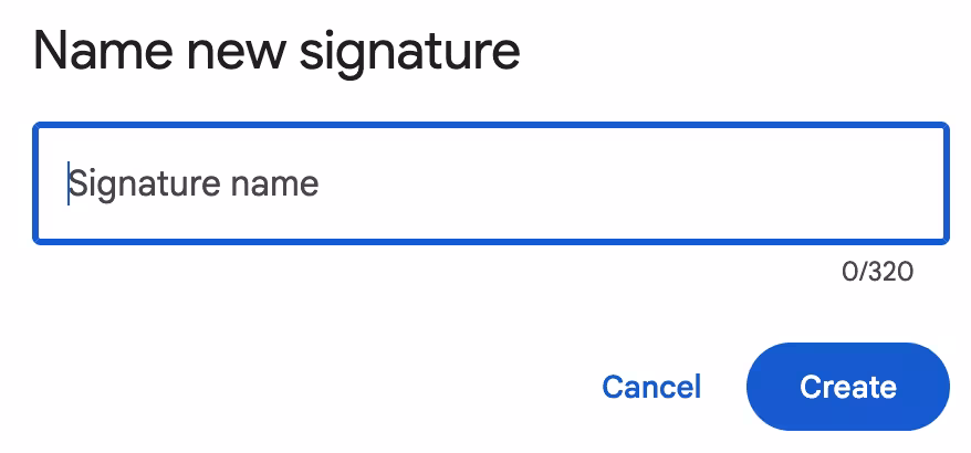 Create a unique name for your signature