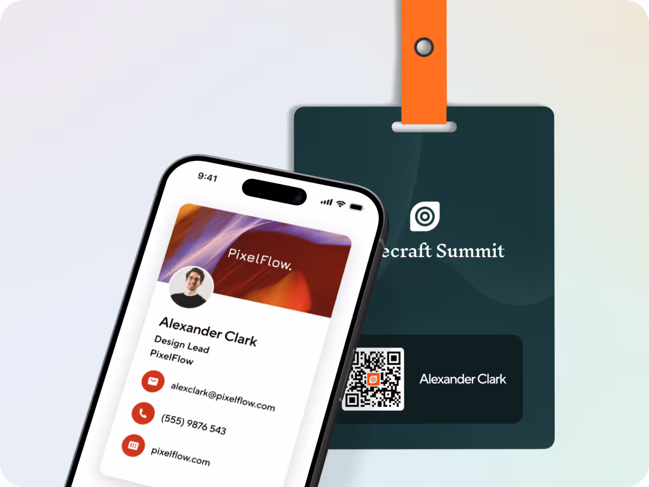 Scan your Blinq Event Badge and see each attendees digital contact details.