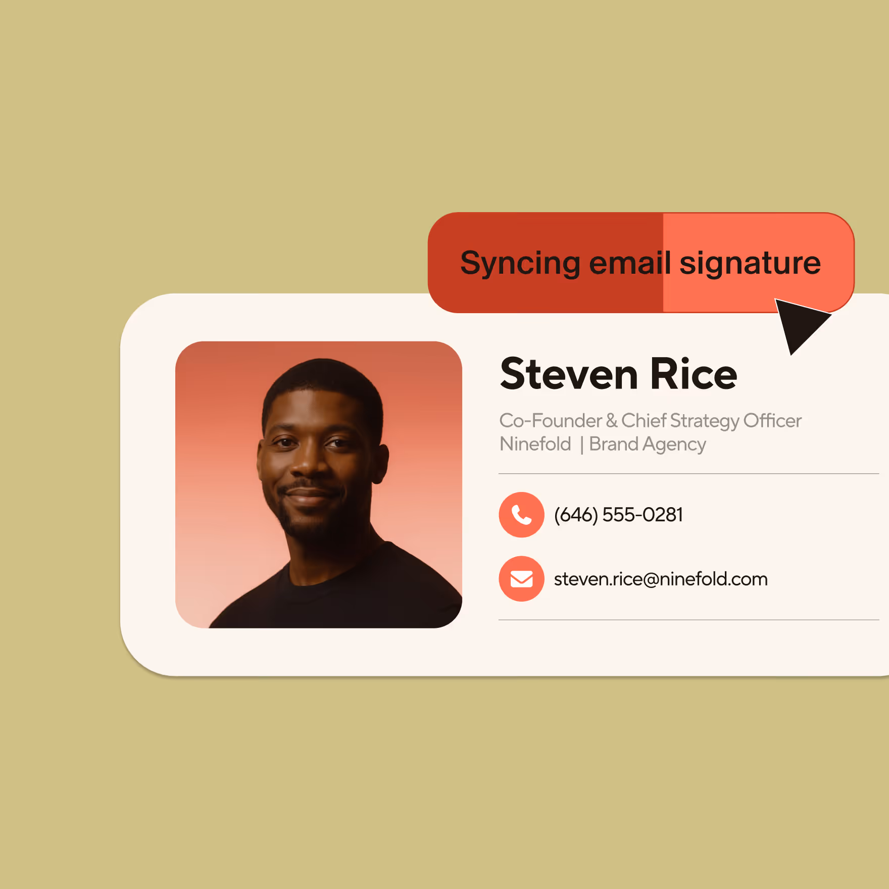 Team-wide Blinq email signatures generated automatically from directory data, each linked to a digital business card