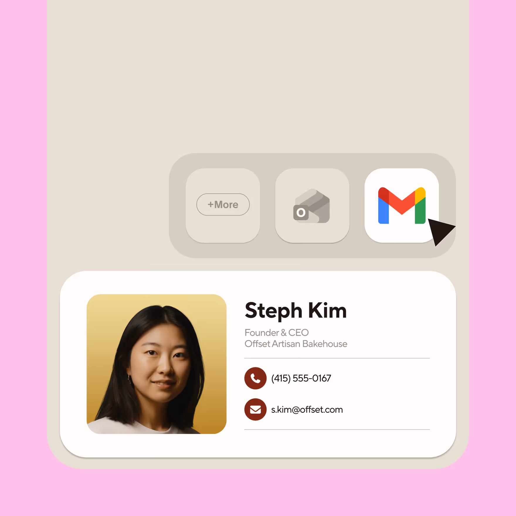 Branded Blinq email signature with photo, contact details, social links and company logo