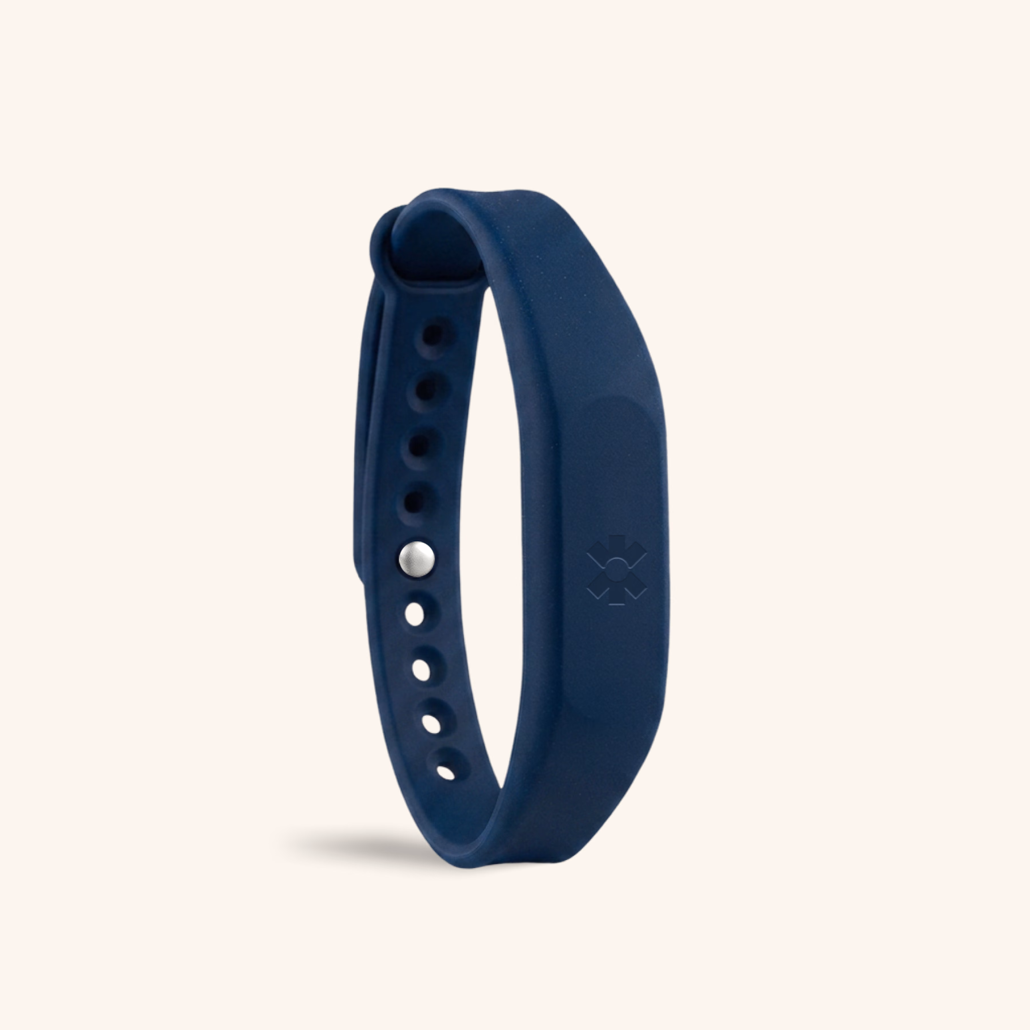 Navy blue Blinq NFC silicone wristband for hands-free networking