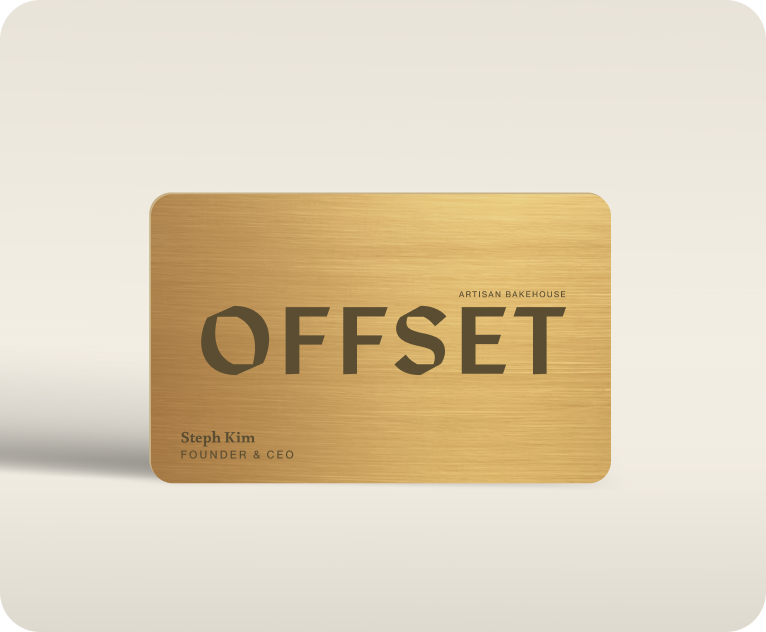 Gold OFFSET custom Metal NFC card