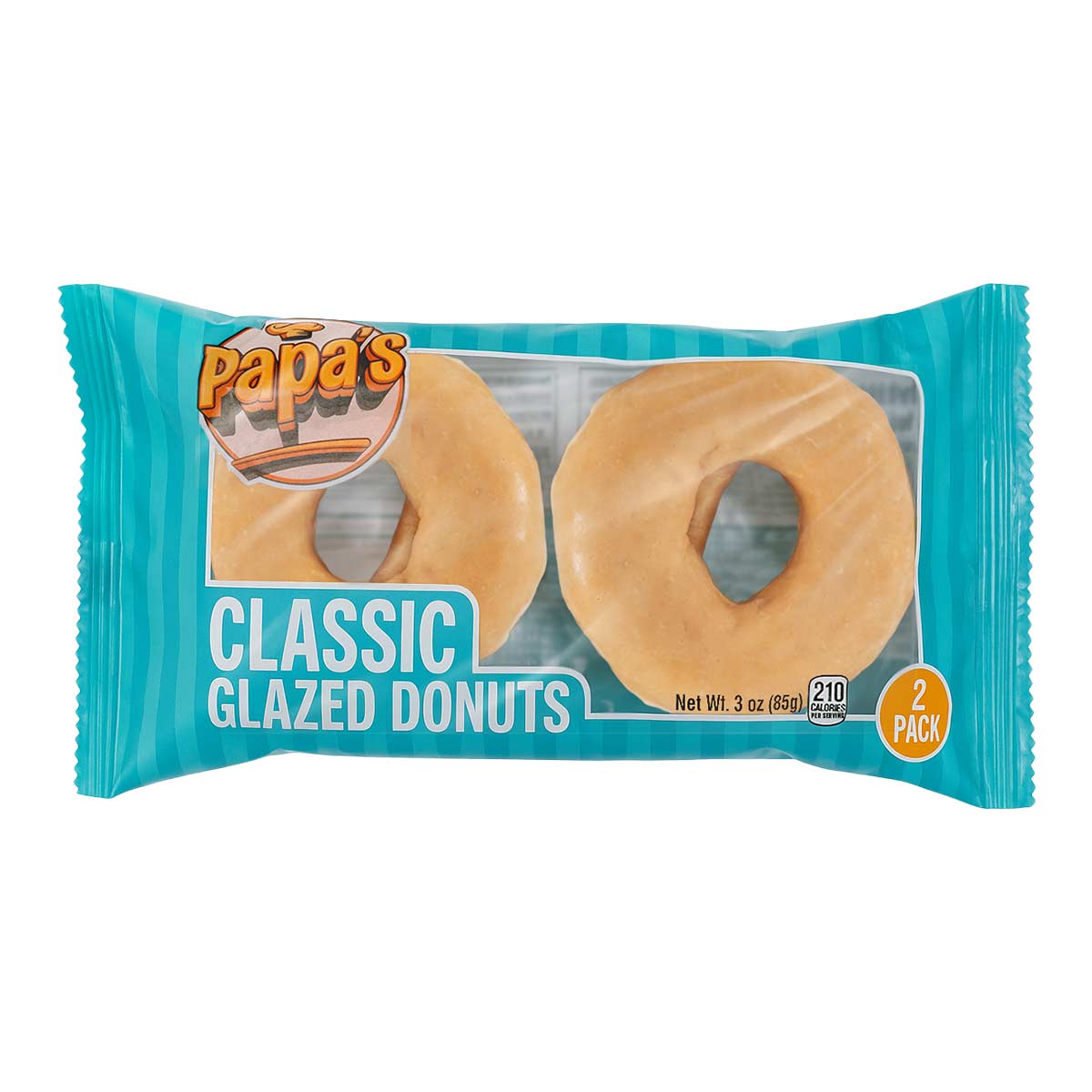 Papa's Classic Glazed Donuts 2-pack package
