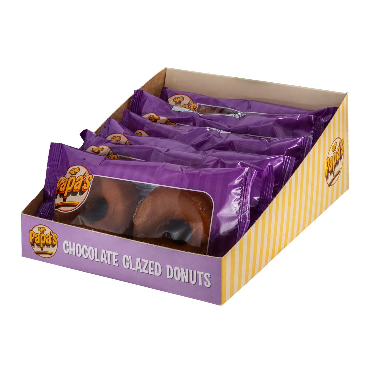 Papa's Chocolate Glazed Donuts boxed