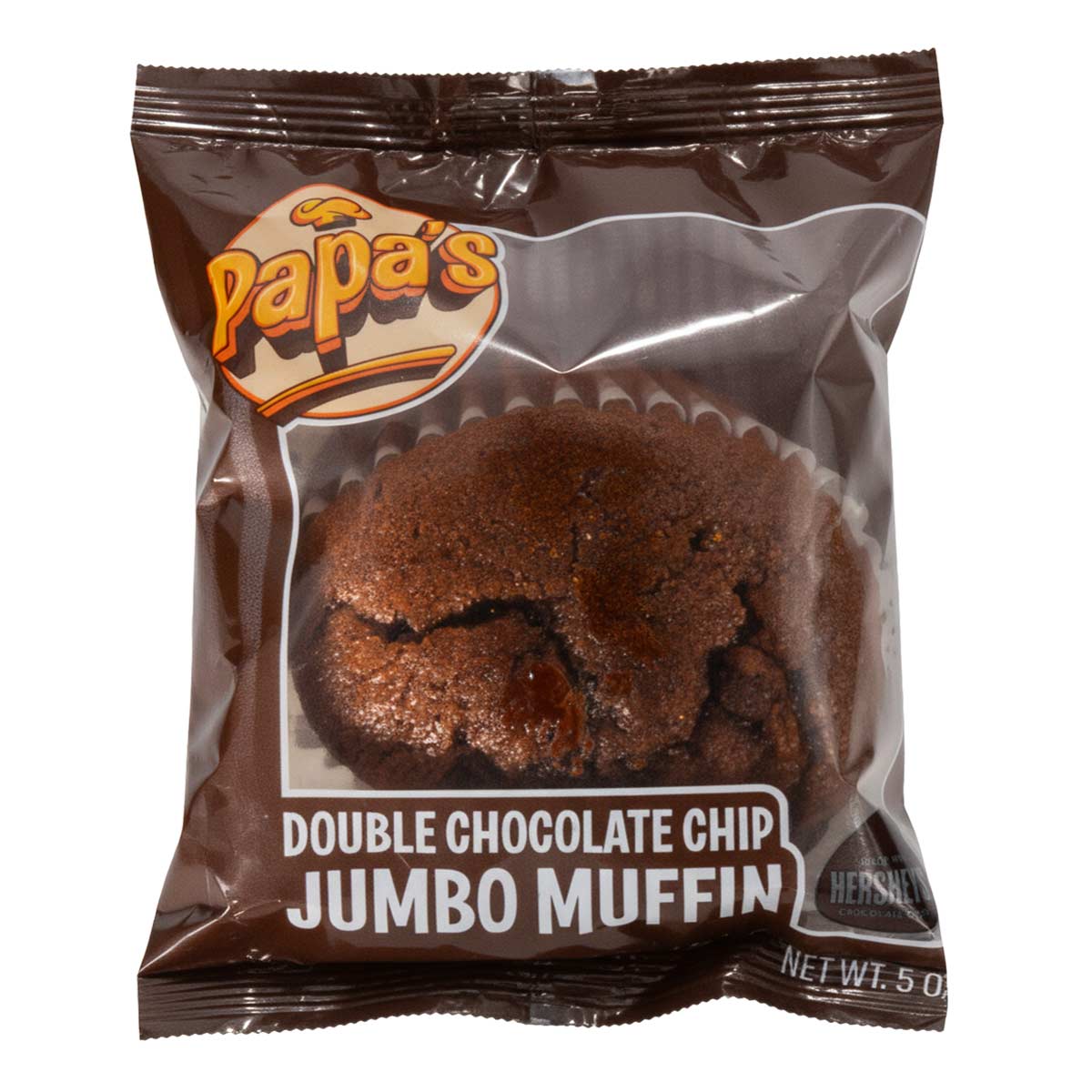 Papa's Double Chocolate Chip Jumbo Muffin package