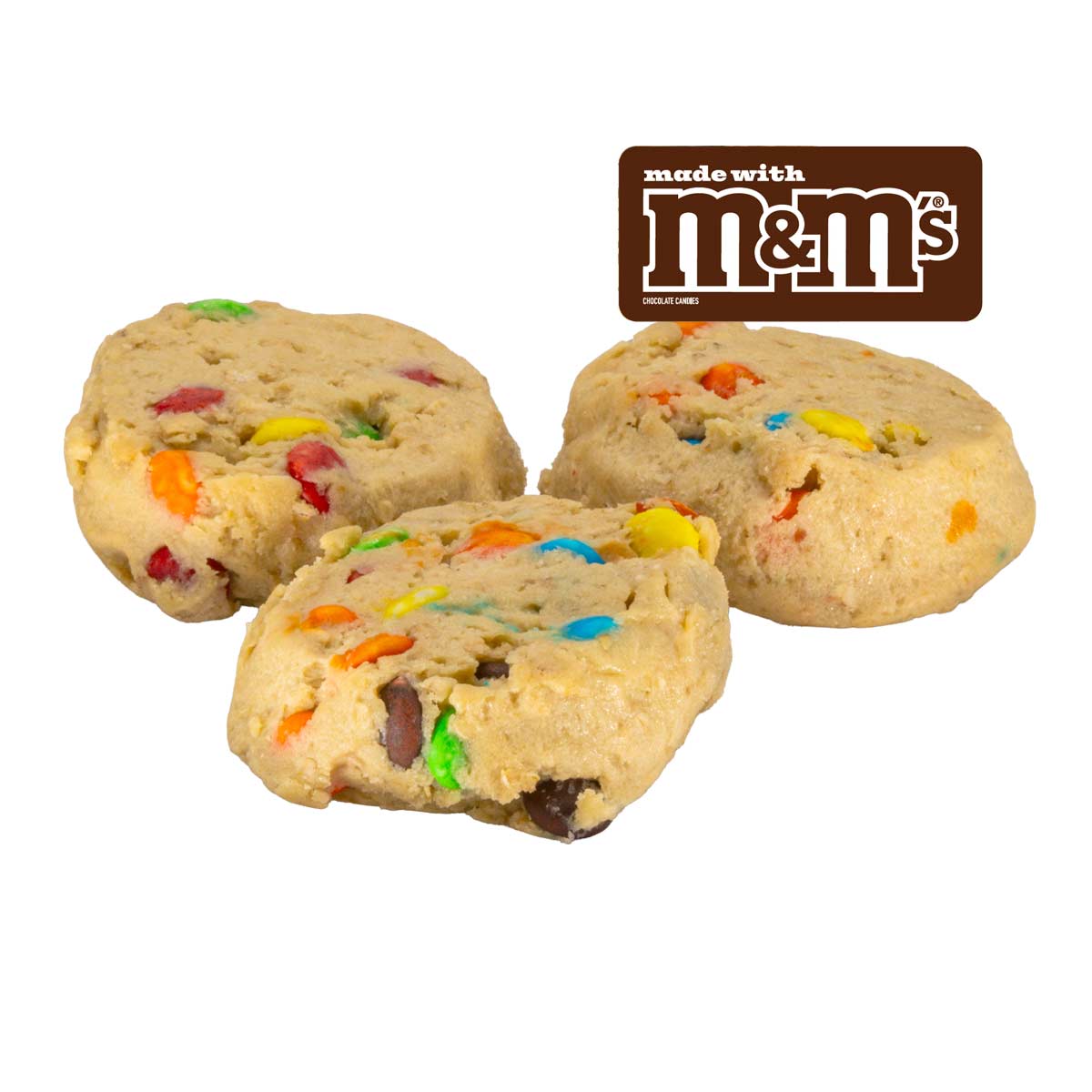 Made with M&M's® Cookie Dough Pucks