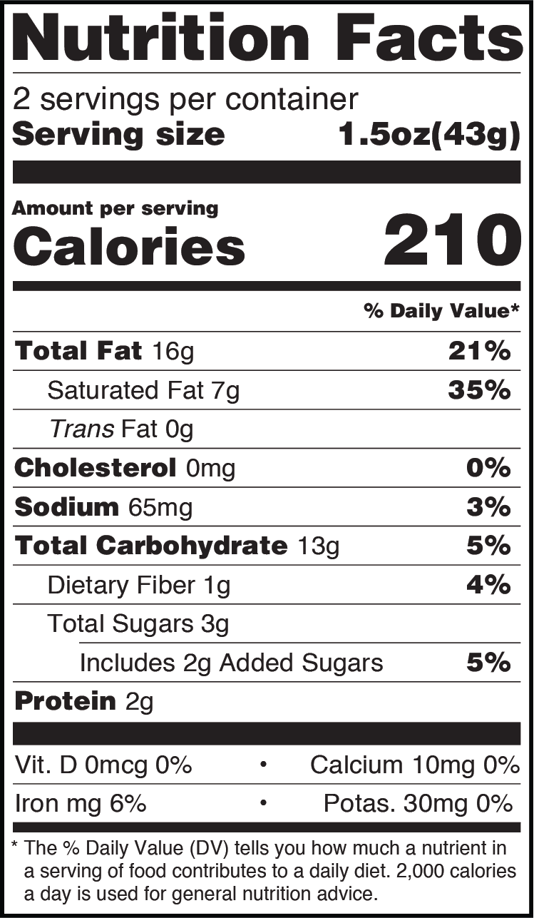 Papa's Chocolate Glazed Donuts nutritionals