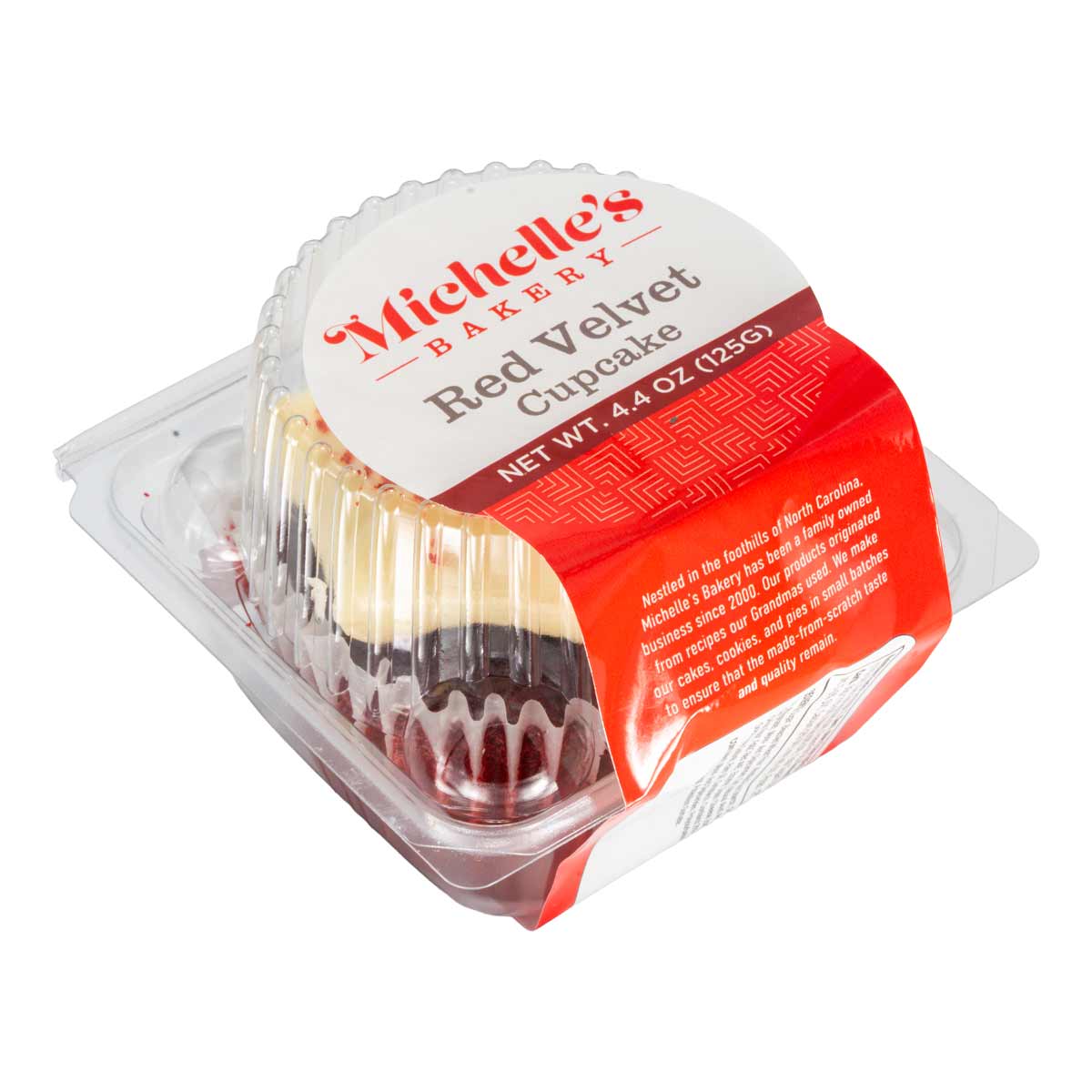 Michelle's Red Velvet Cupcake packaged