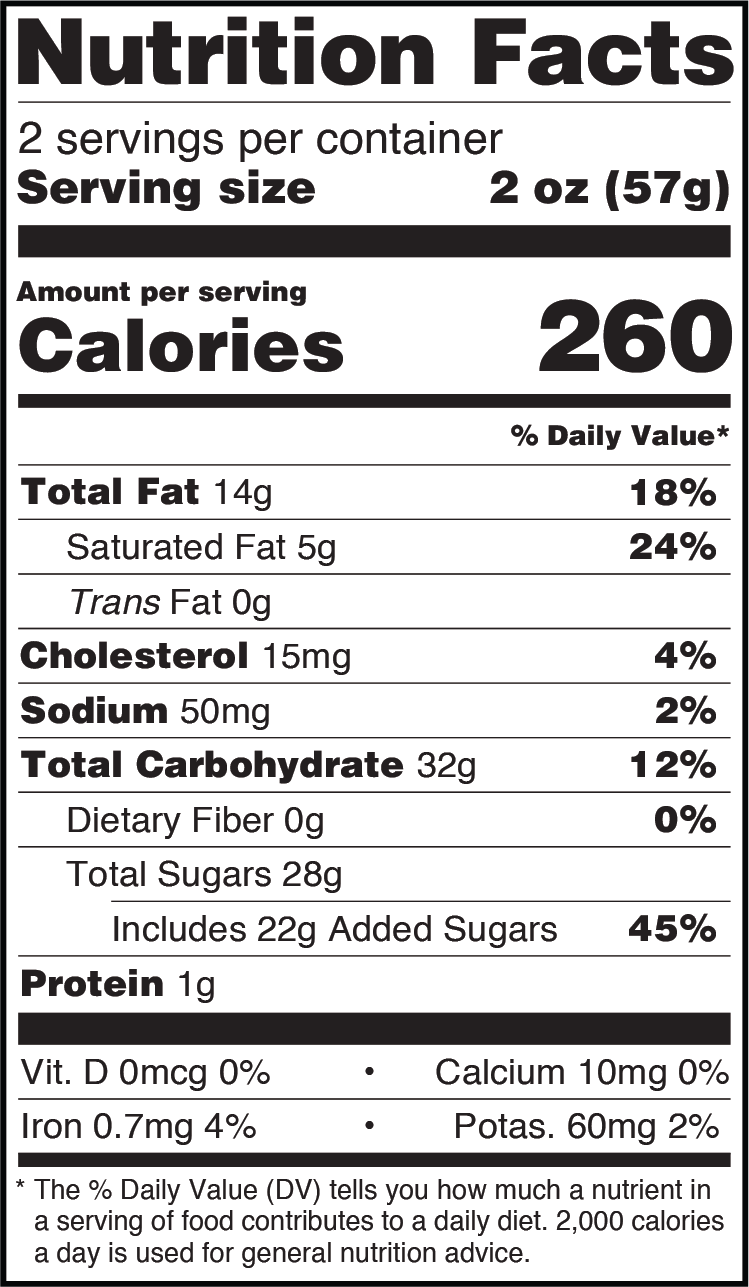 Cookies N Cream Cake-In-A-Cup nutritionals