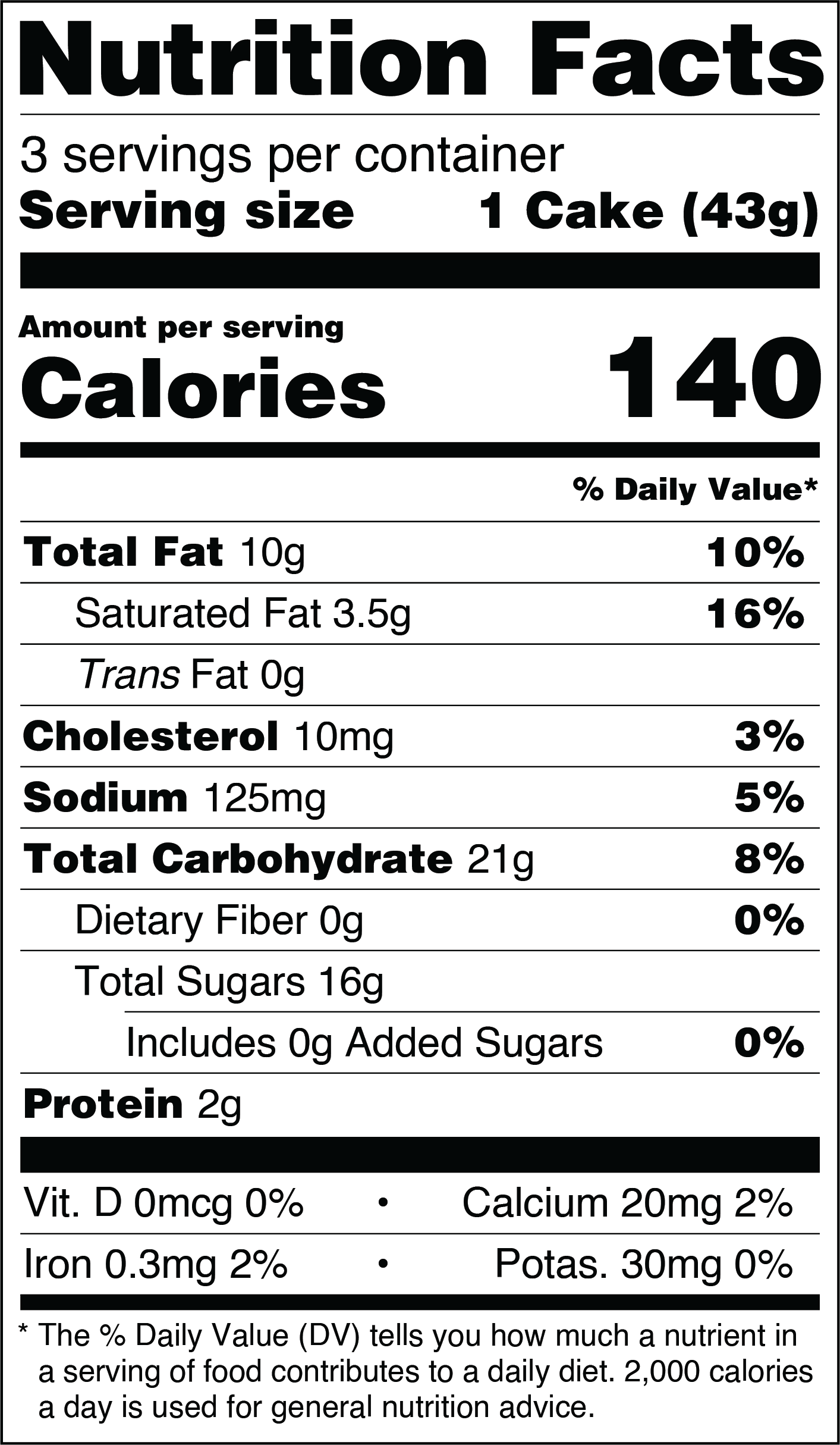 Birthday Cake Balls nutritionals