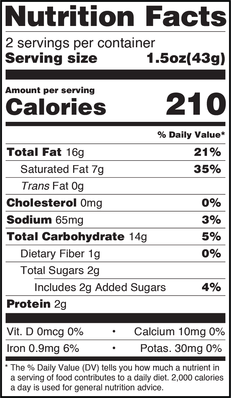 Classic Glazed Donuts nutritionals