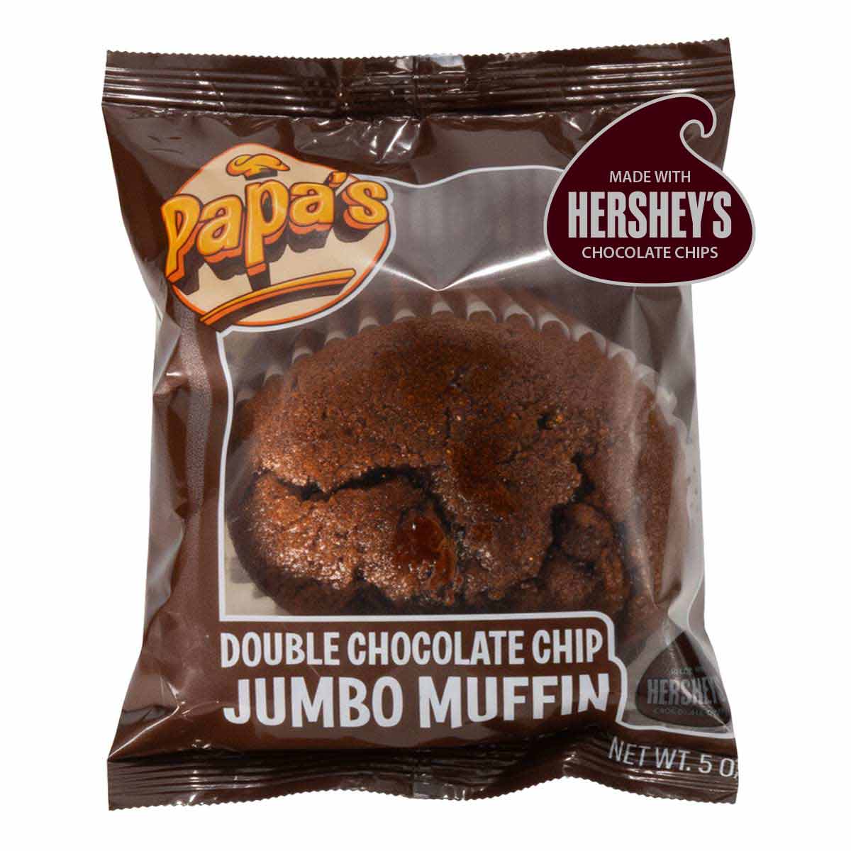 Papa's Double Chocolate Chip Jumbo Muffin package