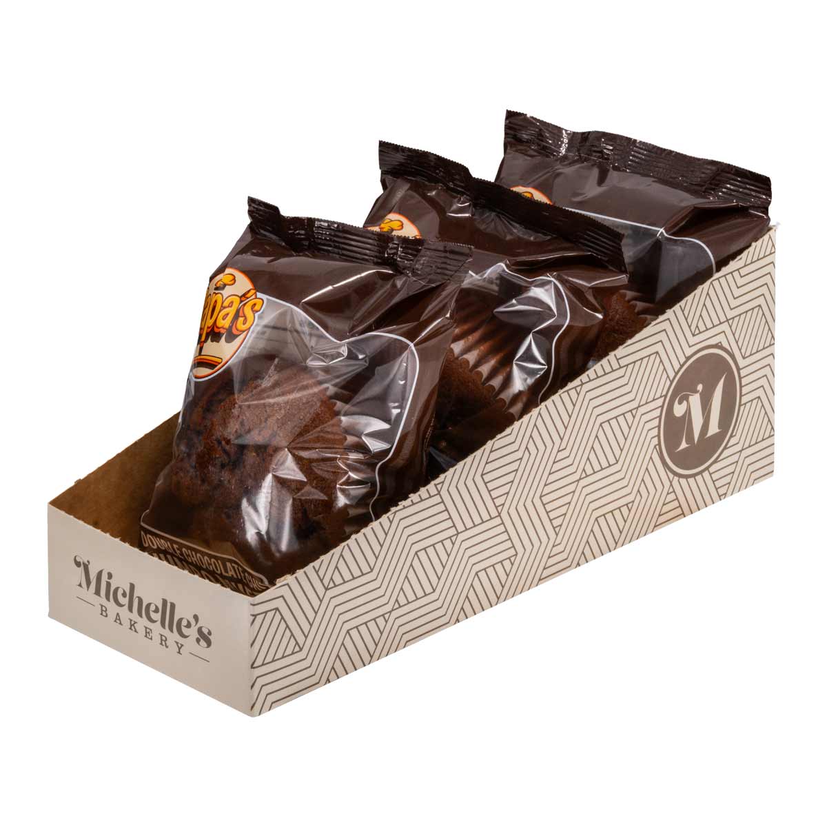 Papa's Double Chocolate Chip Jumbo Muffin boxed