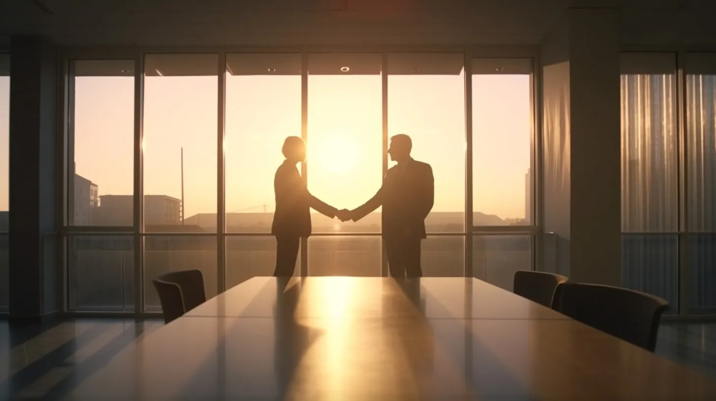 Partners shaking hands