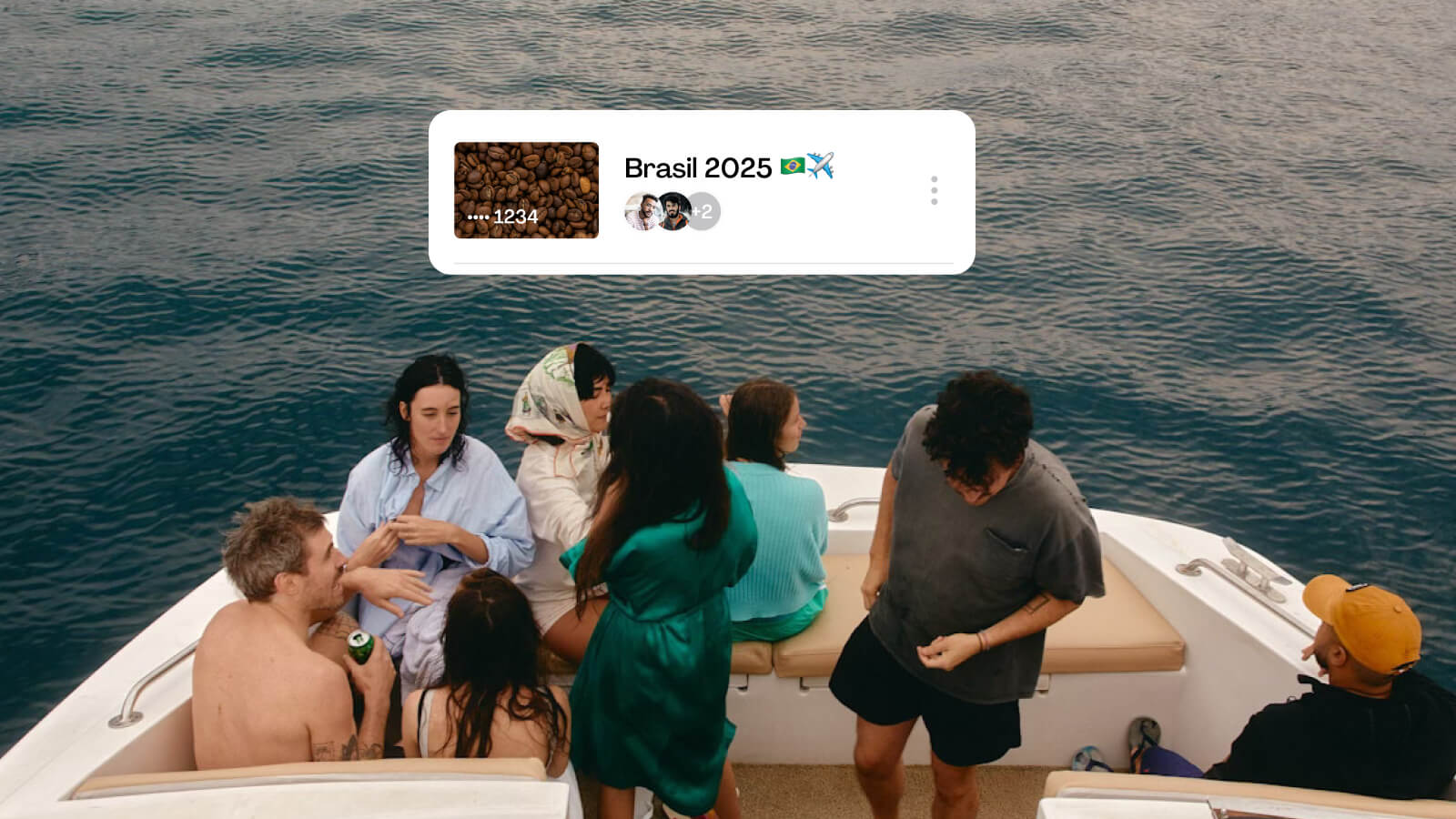 Gruppo di amici in viaggio che divide le spese con l'app Cino