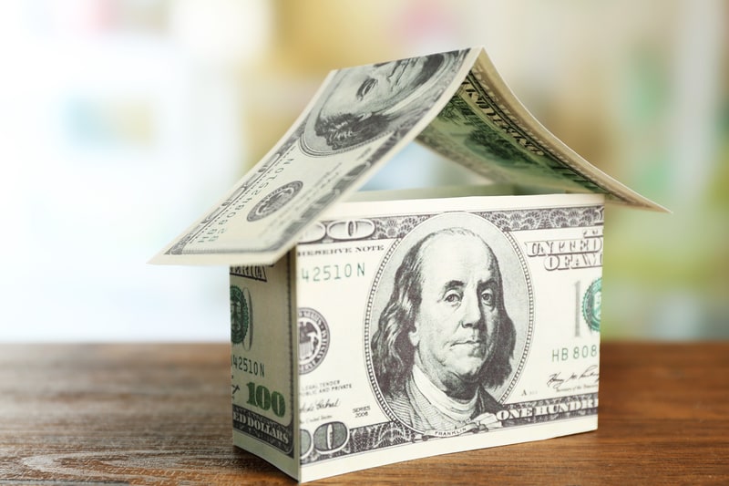 House made of 100-dollar bills