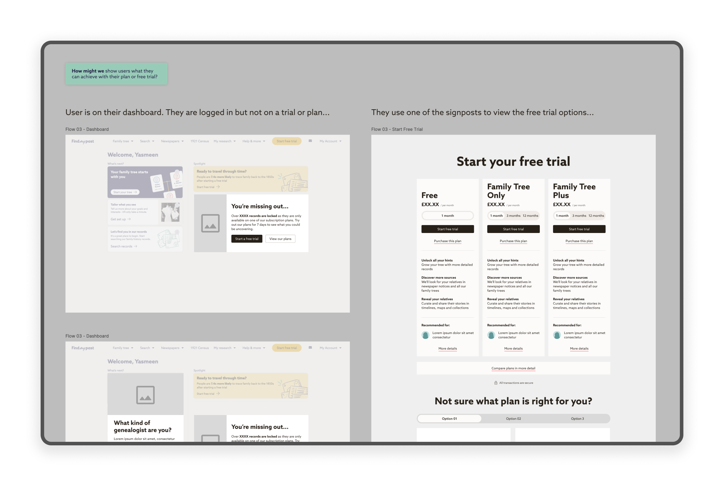 Screen showing the selection that the client can select from to be notified of.