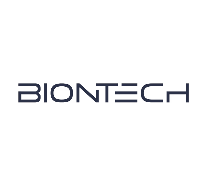 Logo von Biontech, einem Kunden von Spielfeld Digital Hub  