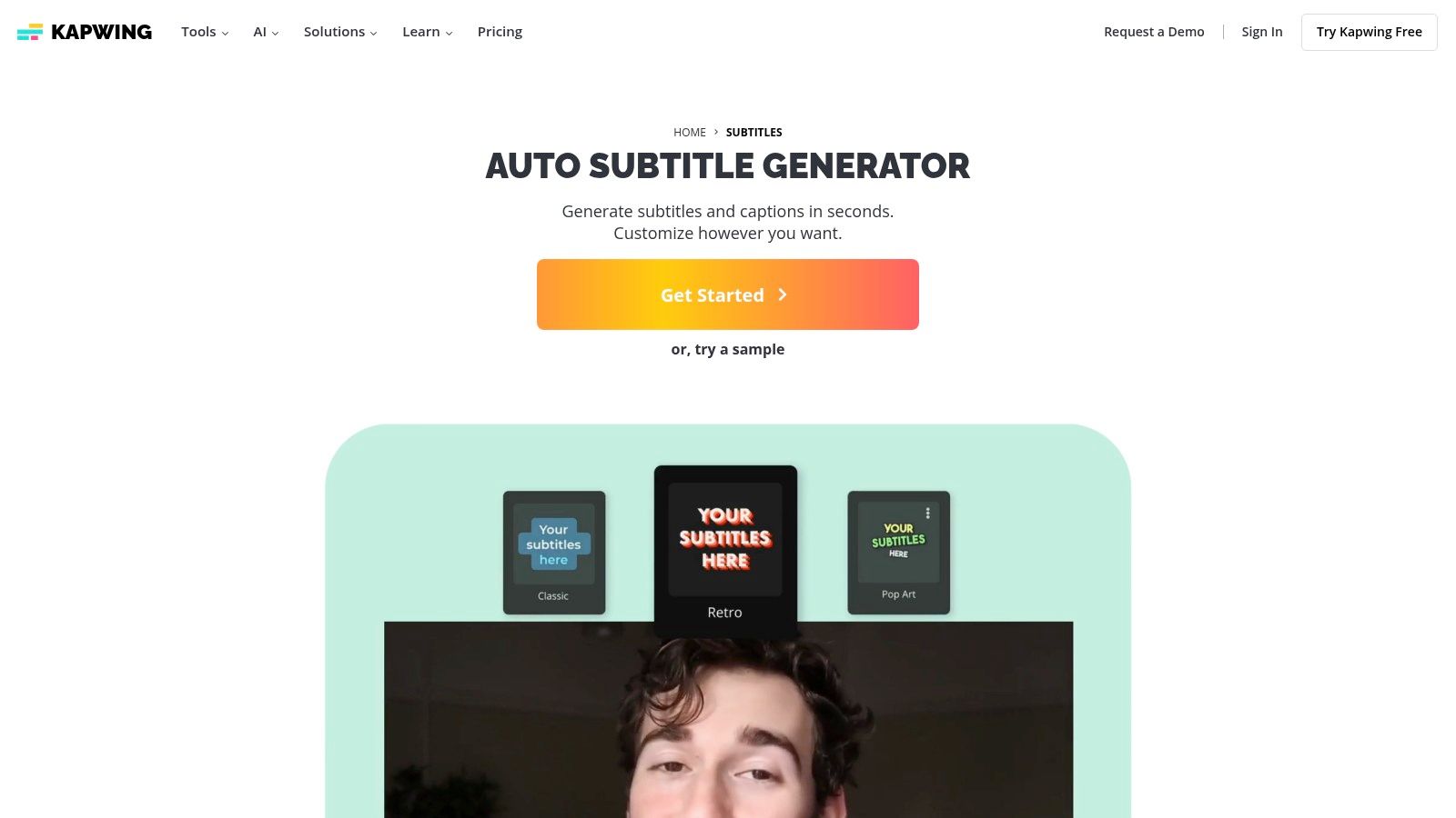 Kapwing Auto Subtitle Generator