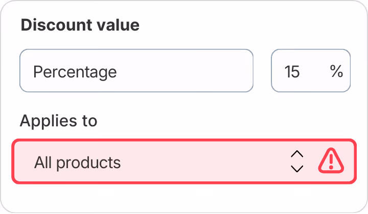 Missing product restrictions