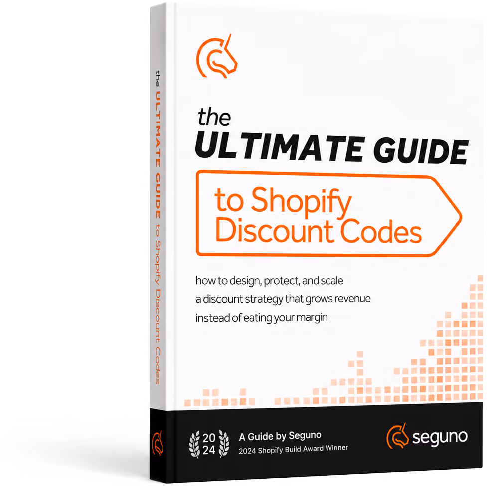 The Ultimate Guide to Shopify Discount Codes by Seguno, the makers of Bulk Discount Code Bot for Shopify merchants