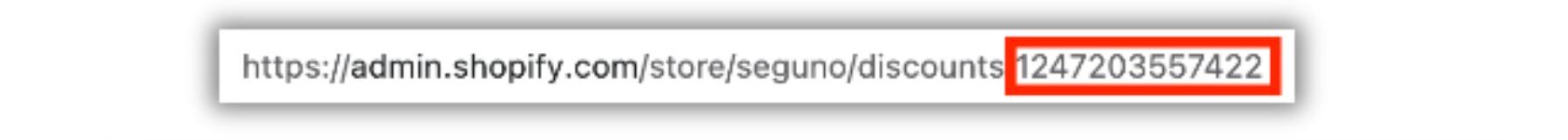 screenshot of a URL address with the end numbers boxed in red